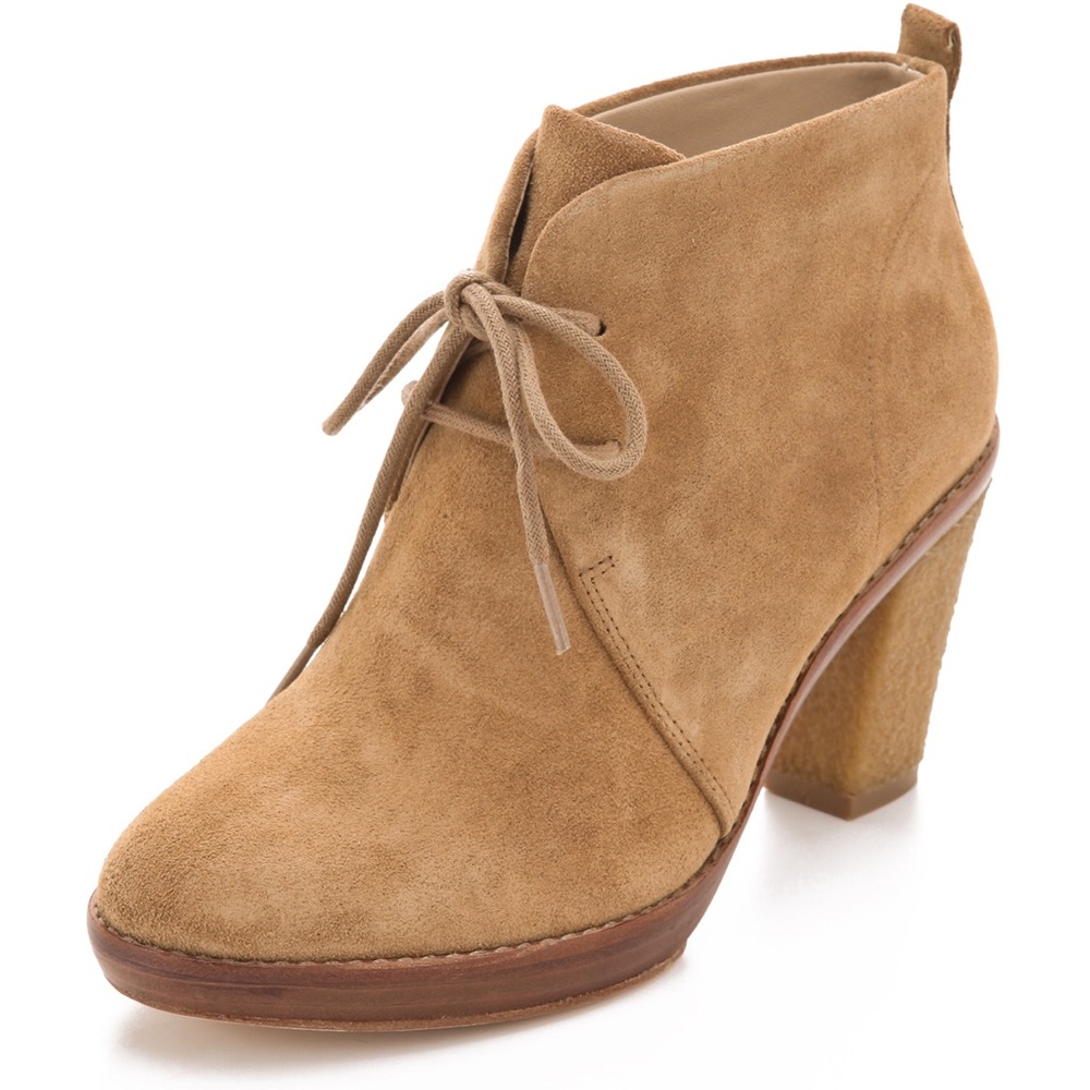 Michael Kors Lena Lace Up Booties Brown Suede